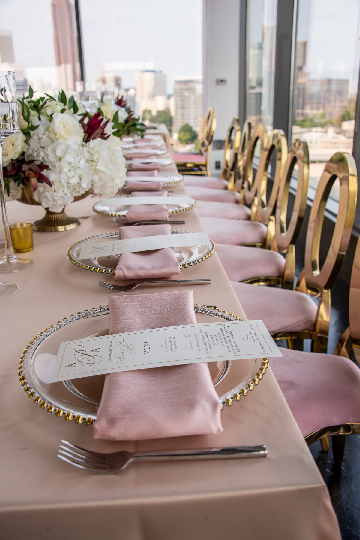 Pink table set