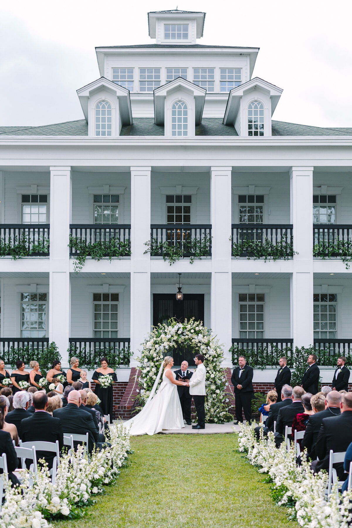 Classic Black and White Wedding in North Carolina