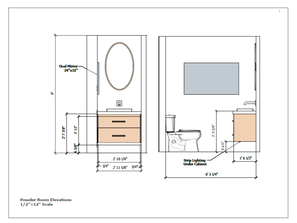 Powder Room-Elevation