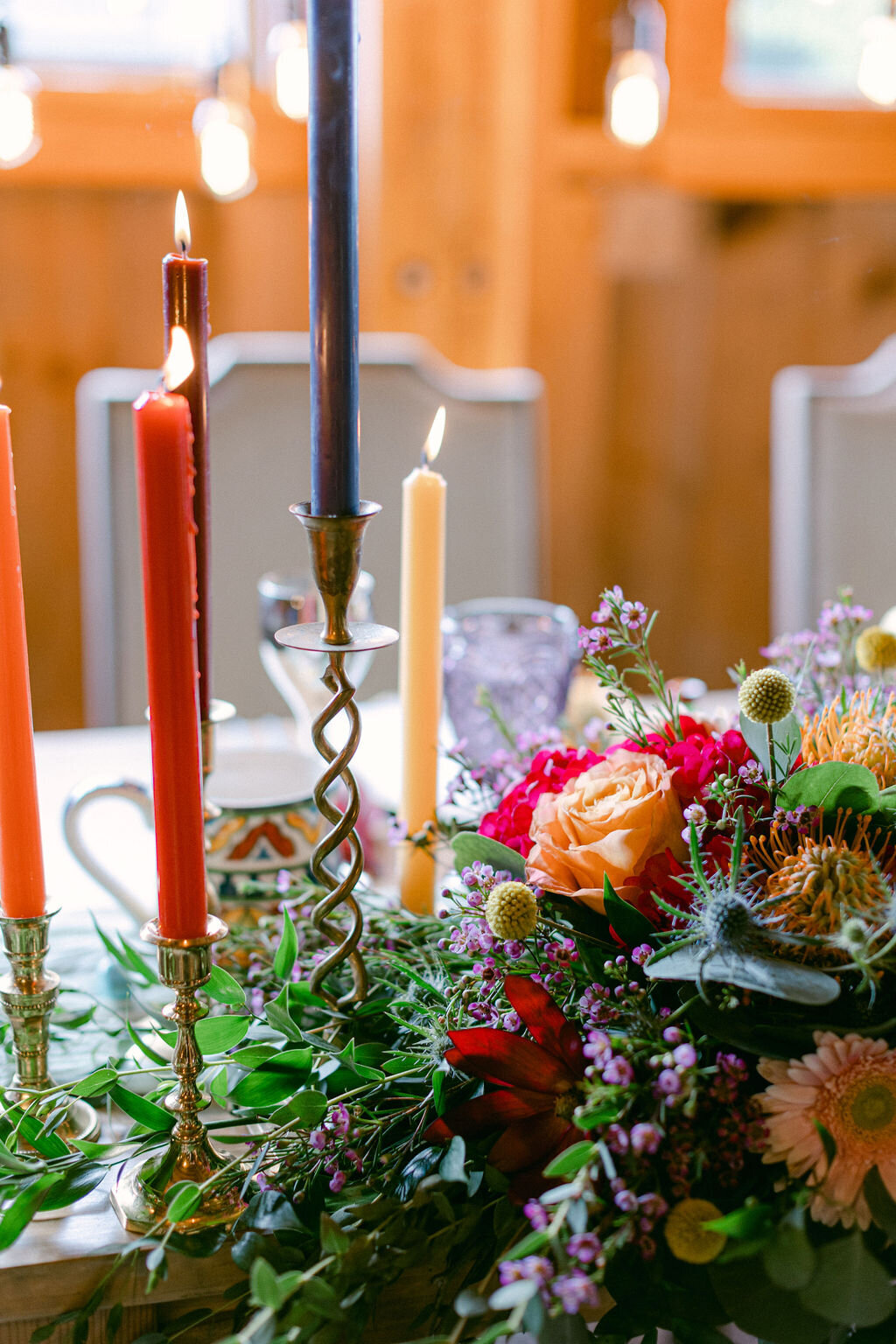 colorful-taper-candles-wedding-decor