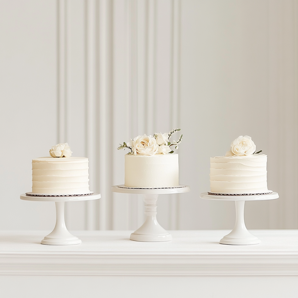 kdurski_86694_a_set_of_three_small_white_wedding_cakes_on_cake__feb9bf33-785d-4e49-98eb-aac61c844352