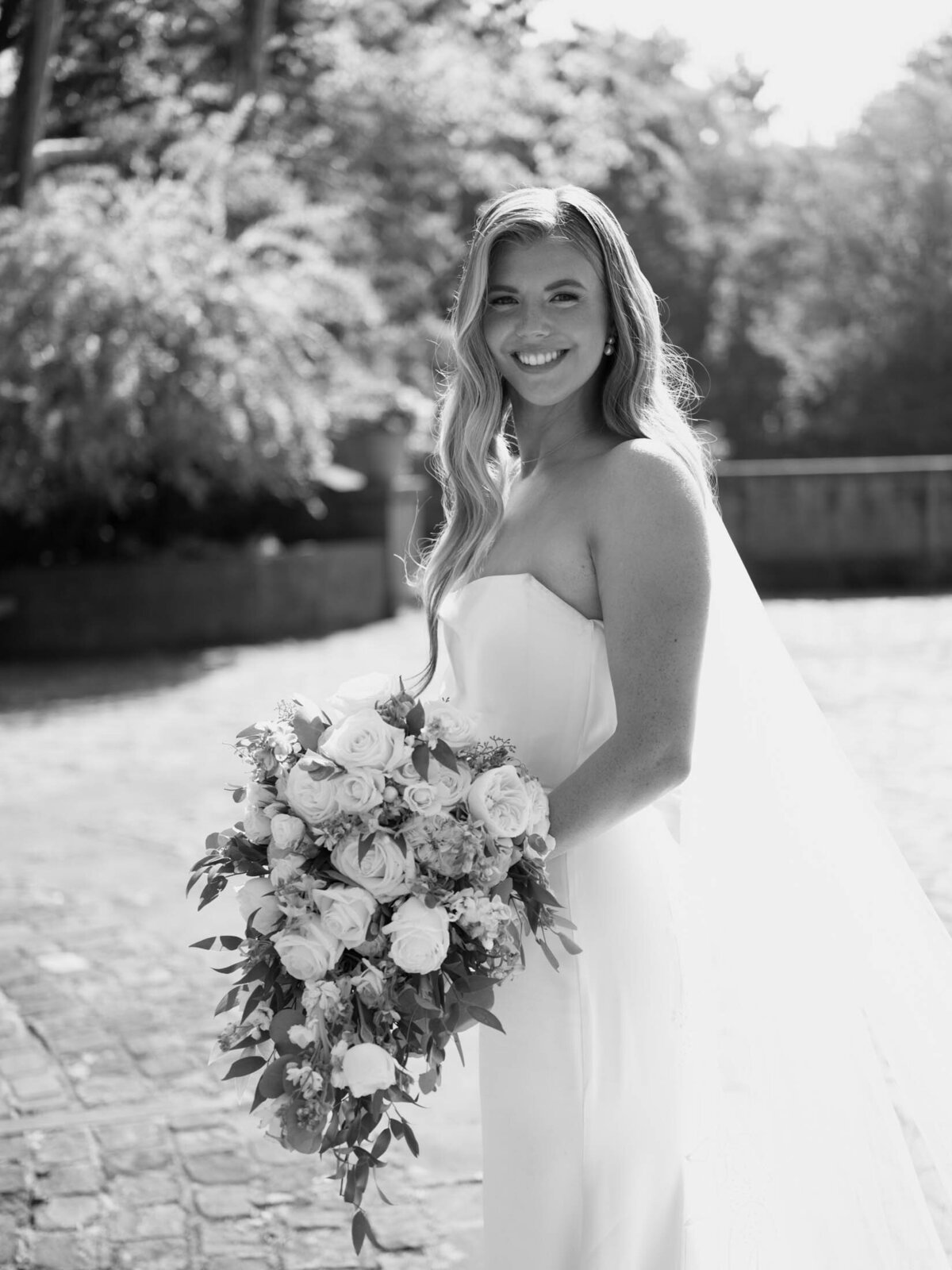 Bride at Italian Cultural Gardens in Cleveland