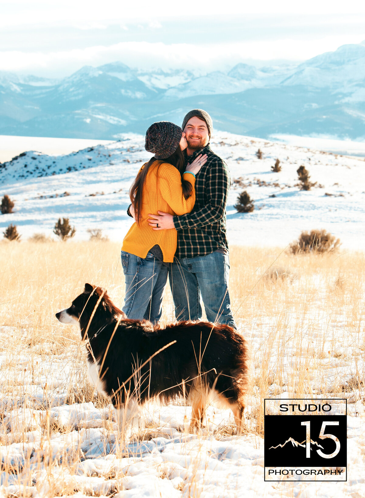 Studio 15 Photography Couples Photography Star Valley Ranch Wyoming Photographer Jackson Hole Couple Photographer Eastern Oregon Couples Photographer Idaho Falls Photographer Couples with dog photos Mountain Photos Outdoor Couples Photos