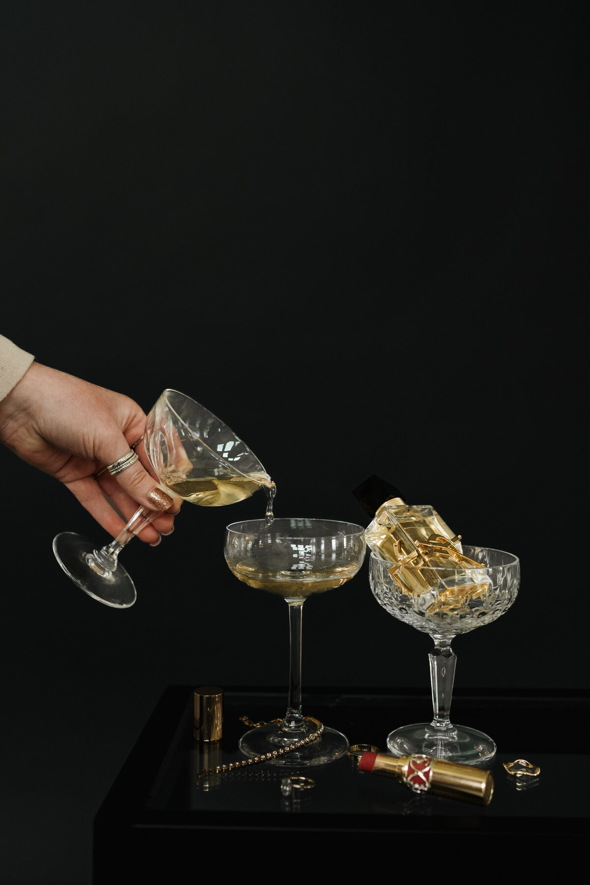 champagne glasses