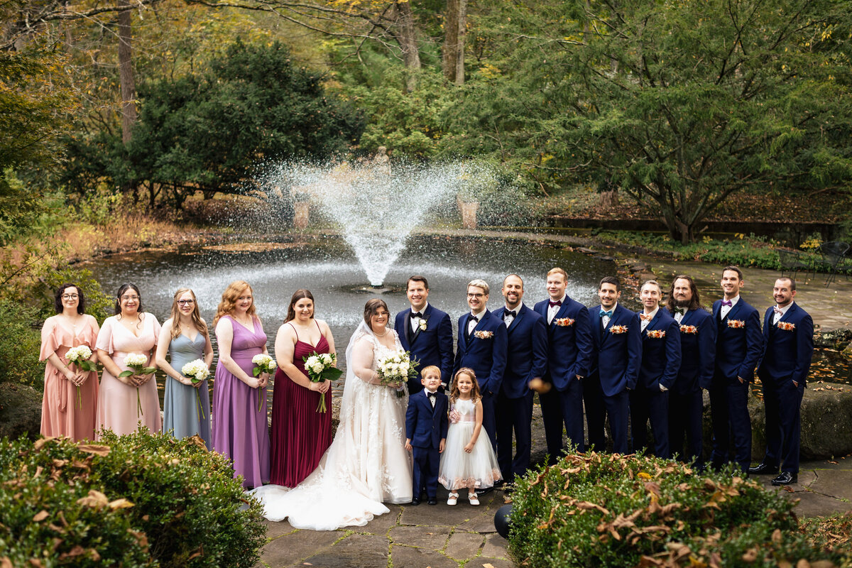 Assorted Colorful and Navy Themed Wedding Party Outfit