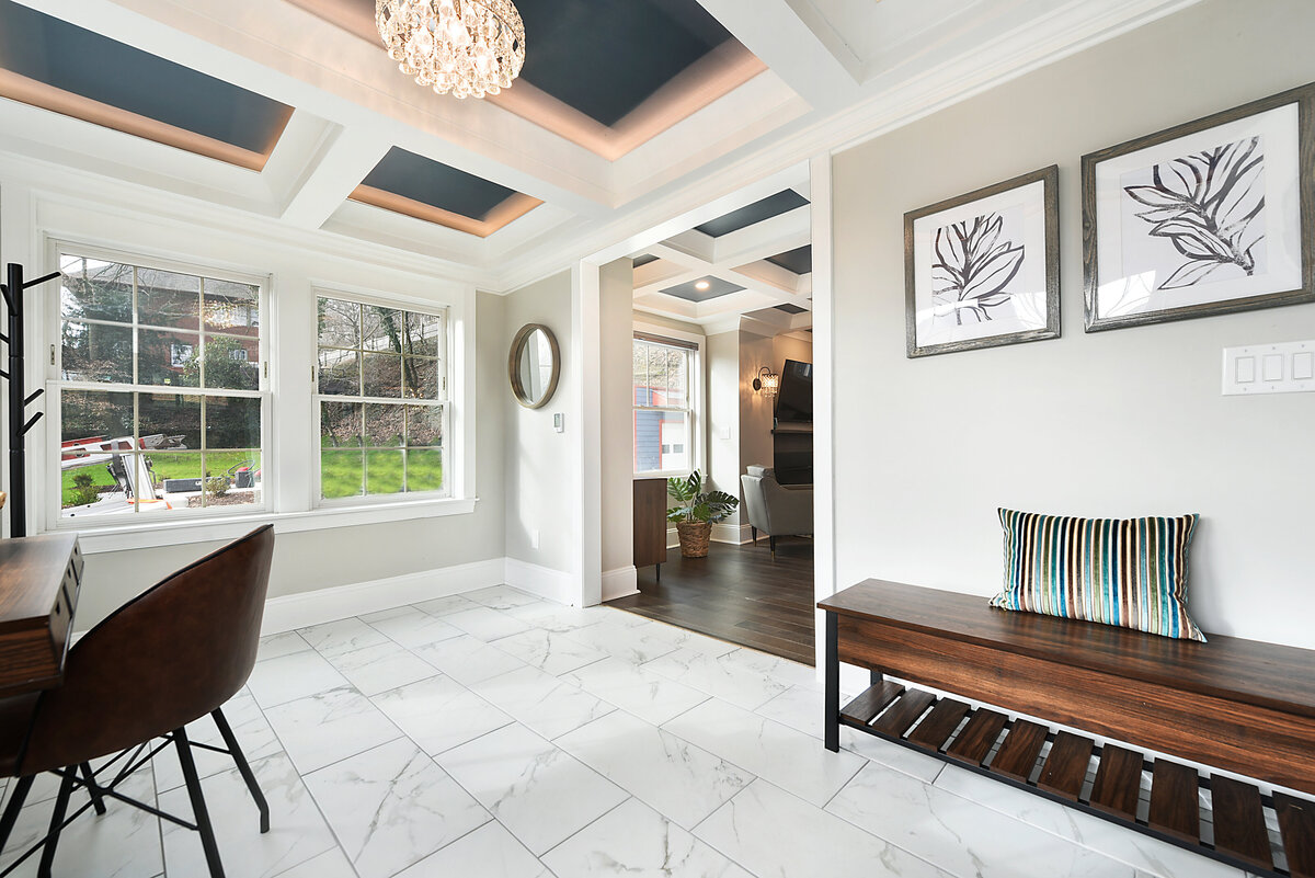 Professionally staged living room designed to maximize home value and buyer appeal