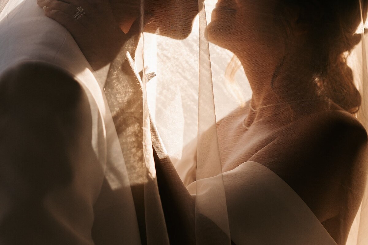 gainesville fl bride and groom  embracing at wedding