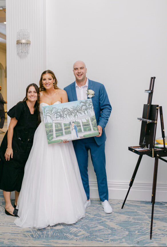 Live Painting- Bride + Groom Photo 