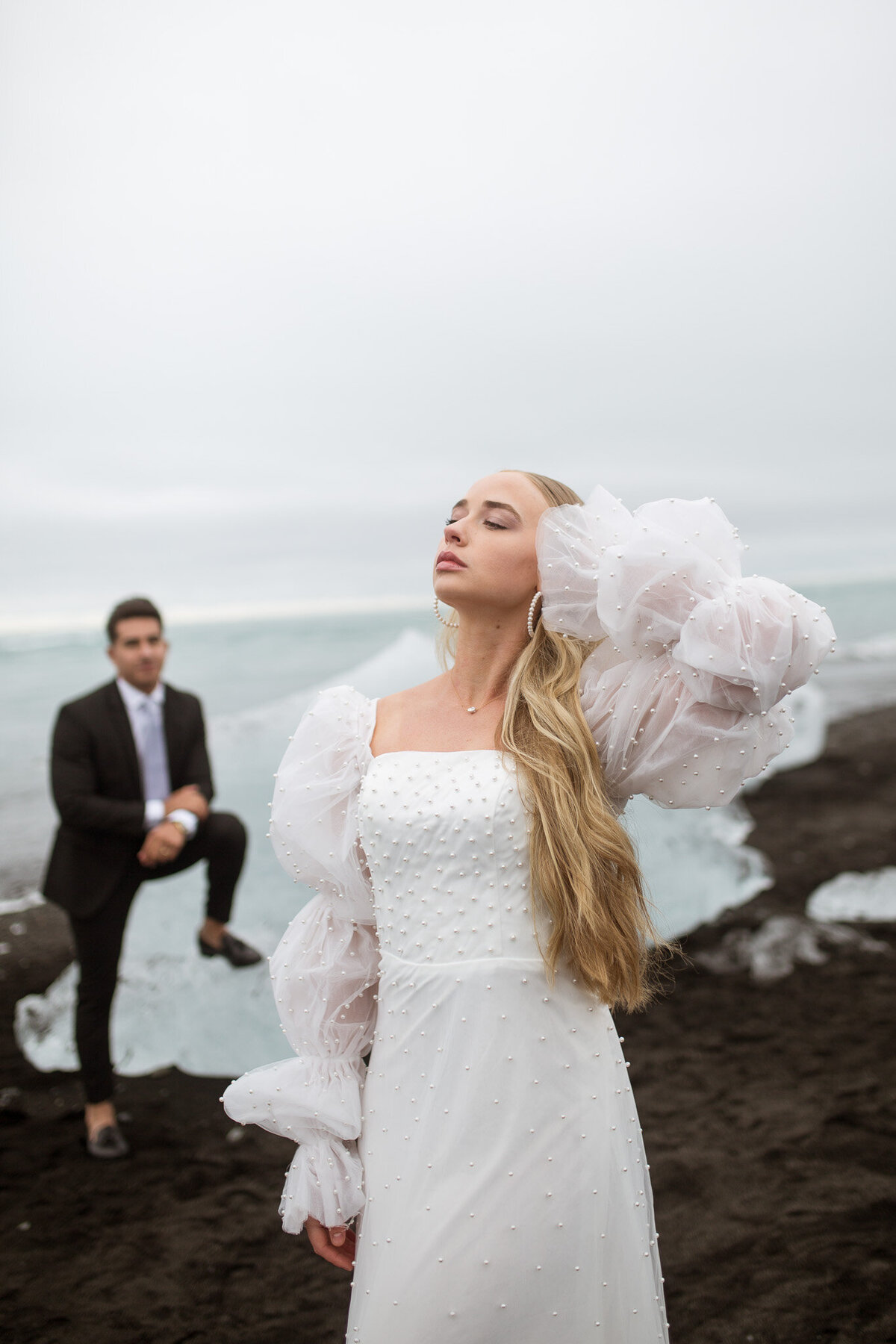 Diamond Beach Elopement Iceland wedding photographer