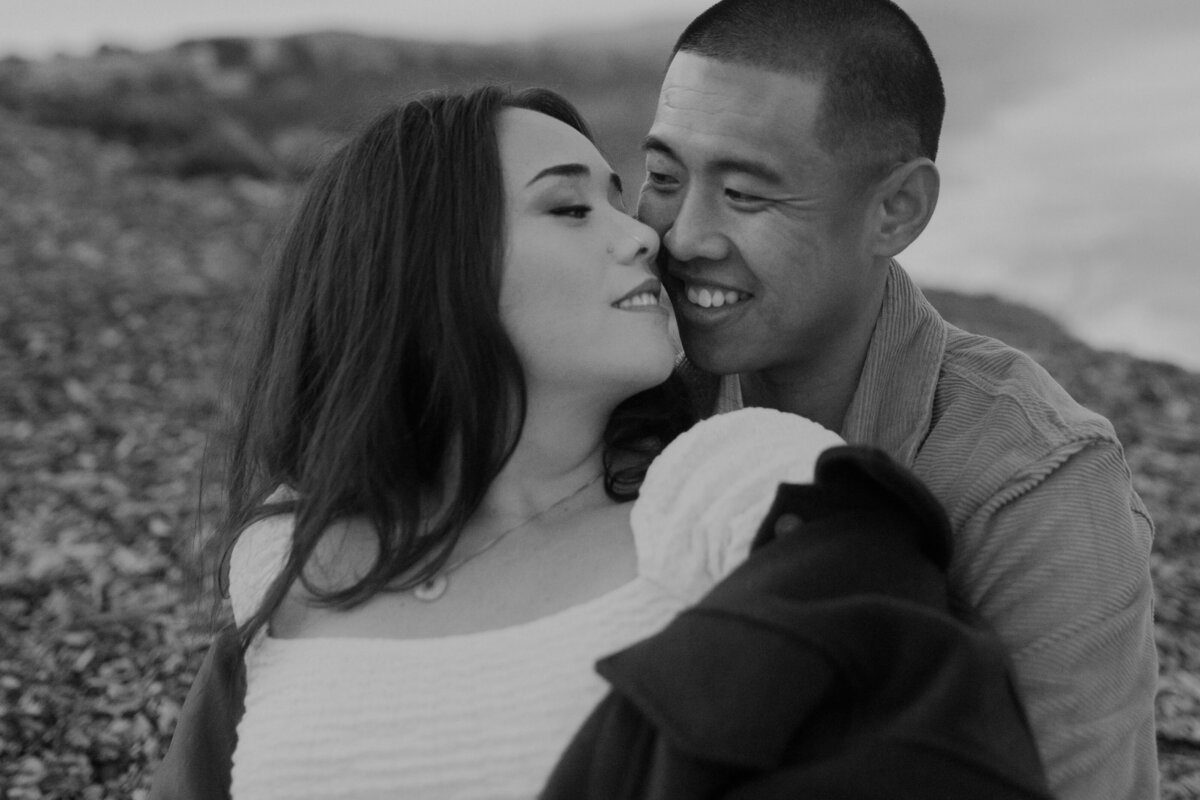 Porsche + Jason Coastal Cliff Engagement Session San Francisco California _ Katherine Krakowski Photography-4