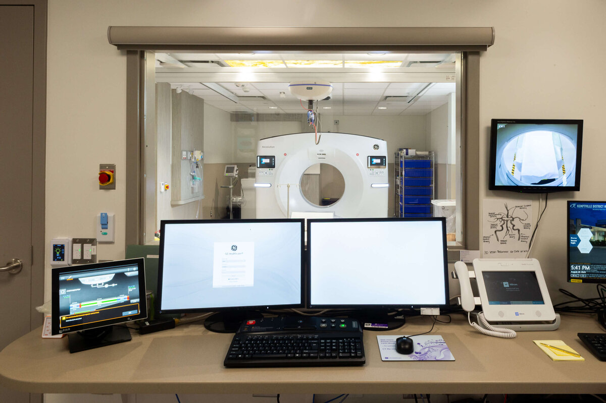 a photo of KDH Hospital CT Suite Control room.  Captured by Ottawa Event Photographer JEMMAN Photography COMMERCIAL during the grand opening