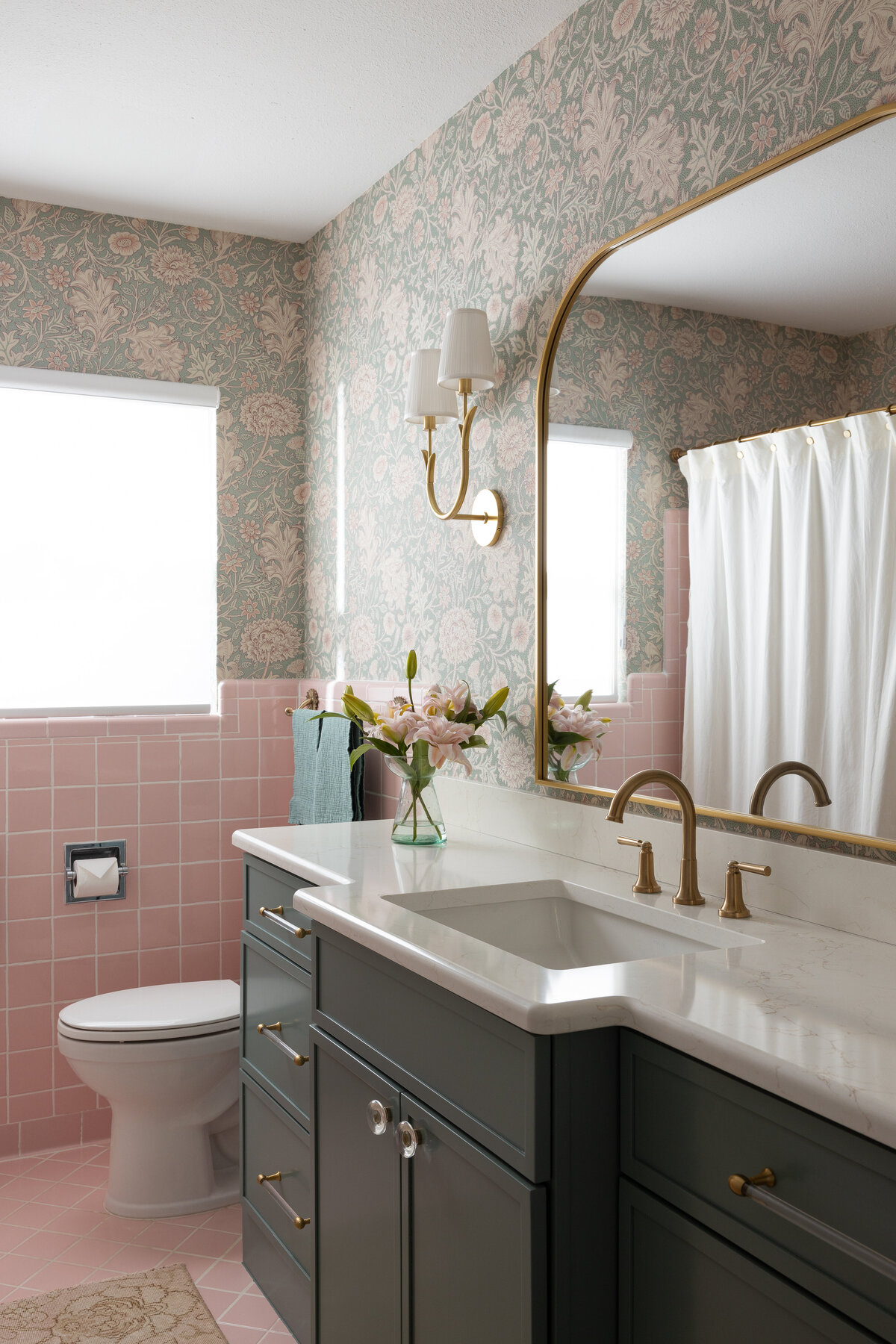 dusti j design pink and green wallpaper