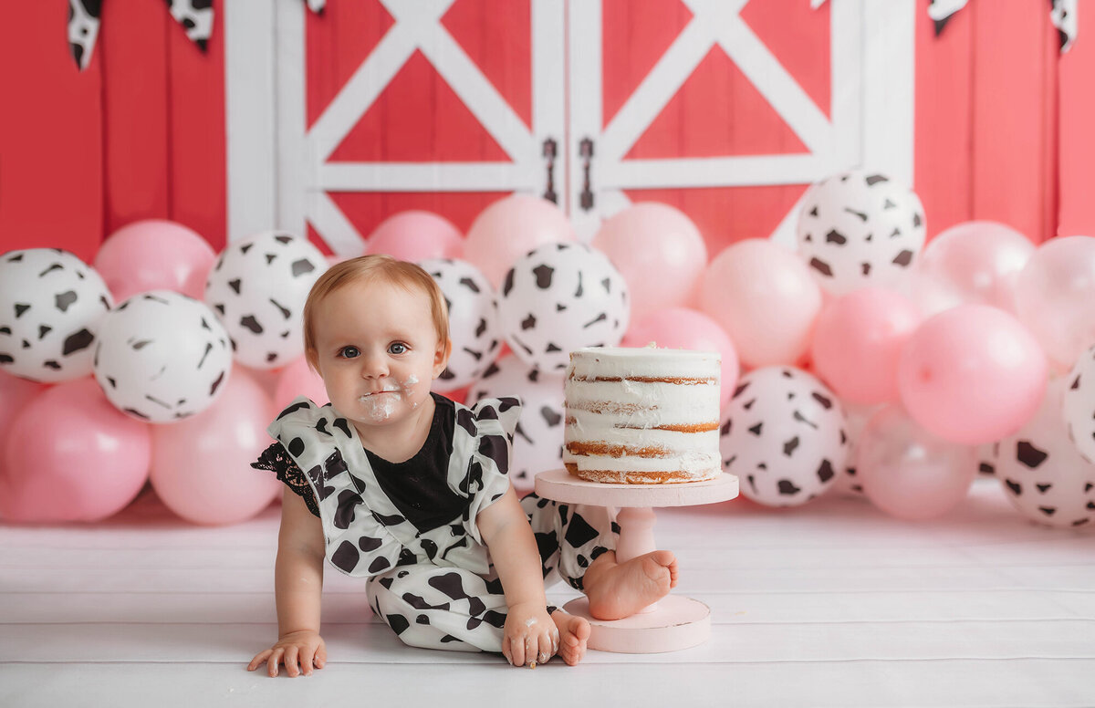 Baby posed for Cake Smash Photos in Charleston, SC