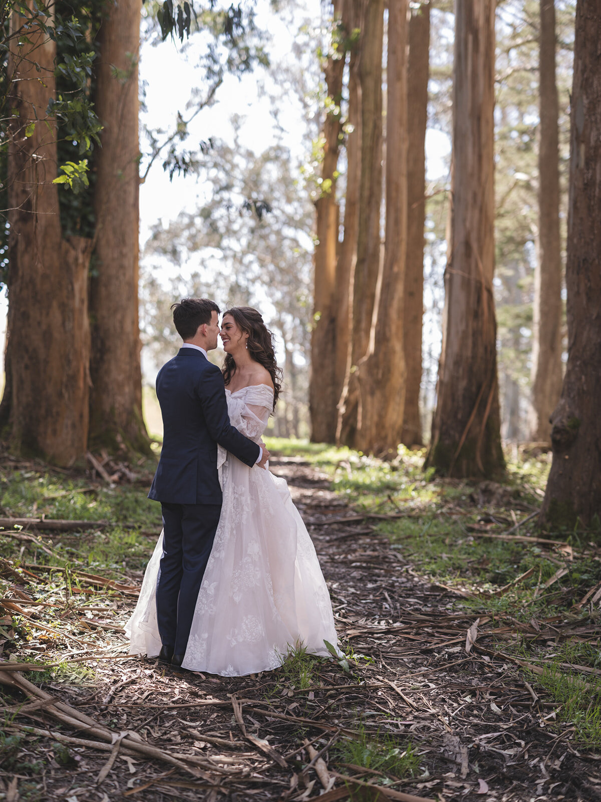 Haven Tomales Bride and Groom in Eucalyptus Grove