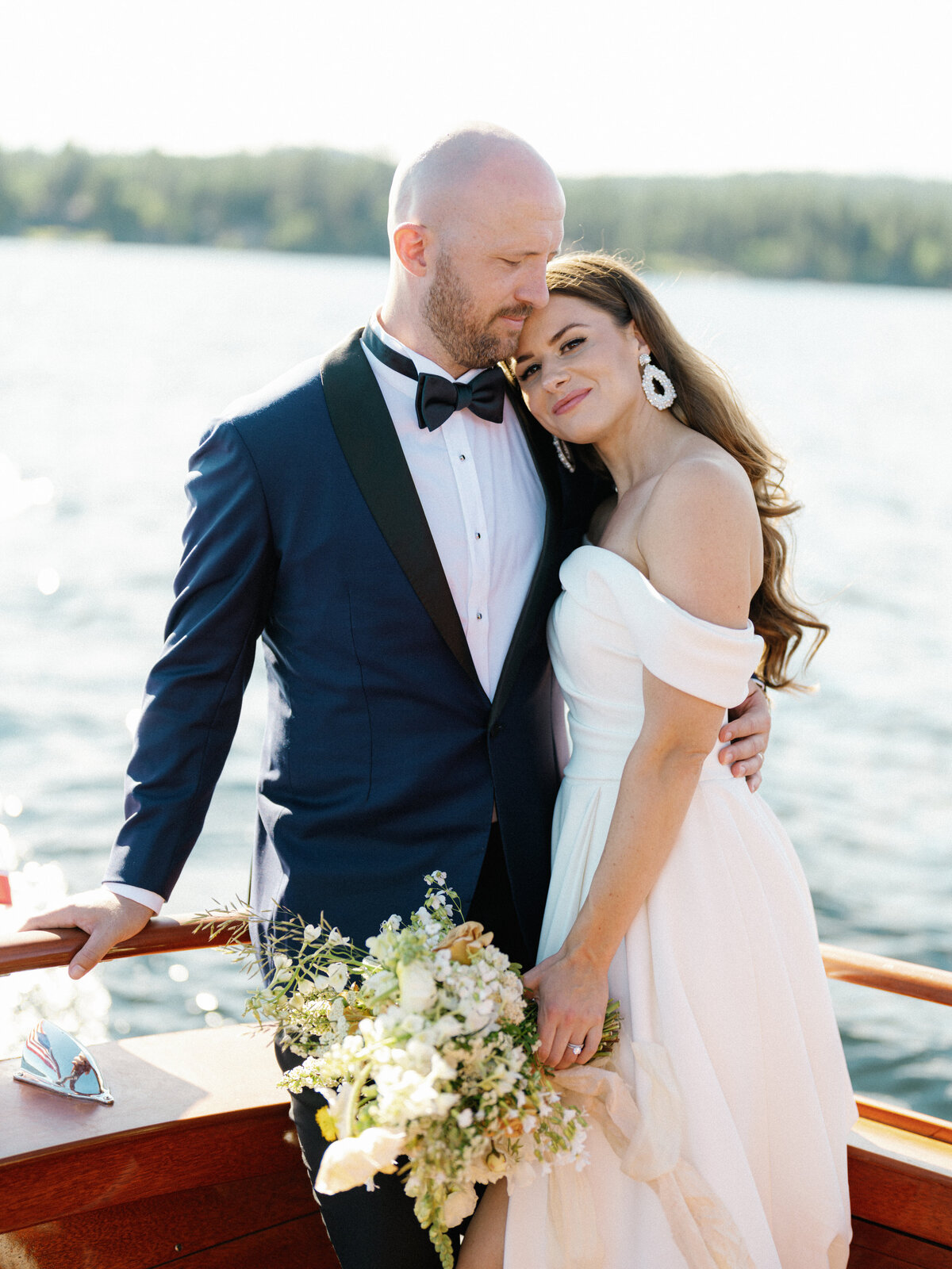 Laura + Logan Wedding - Bride + Groom Boat-9