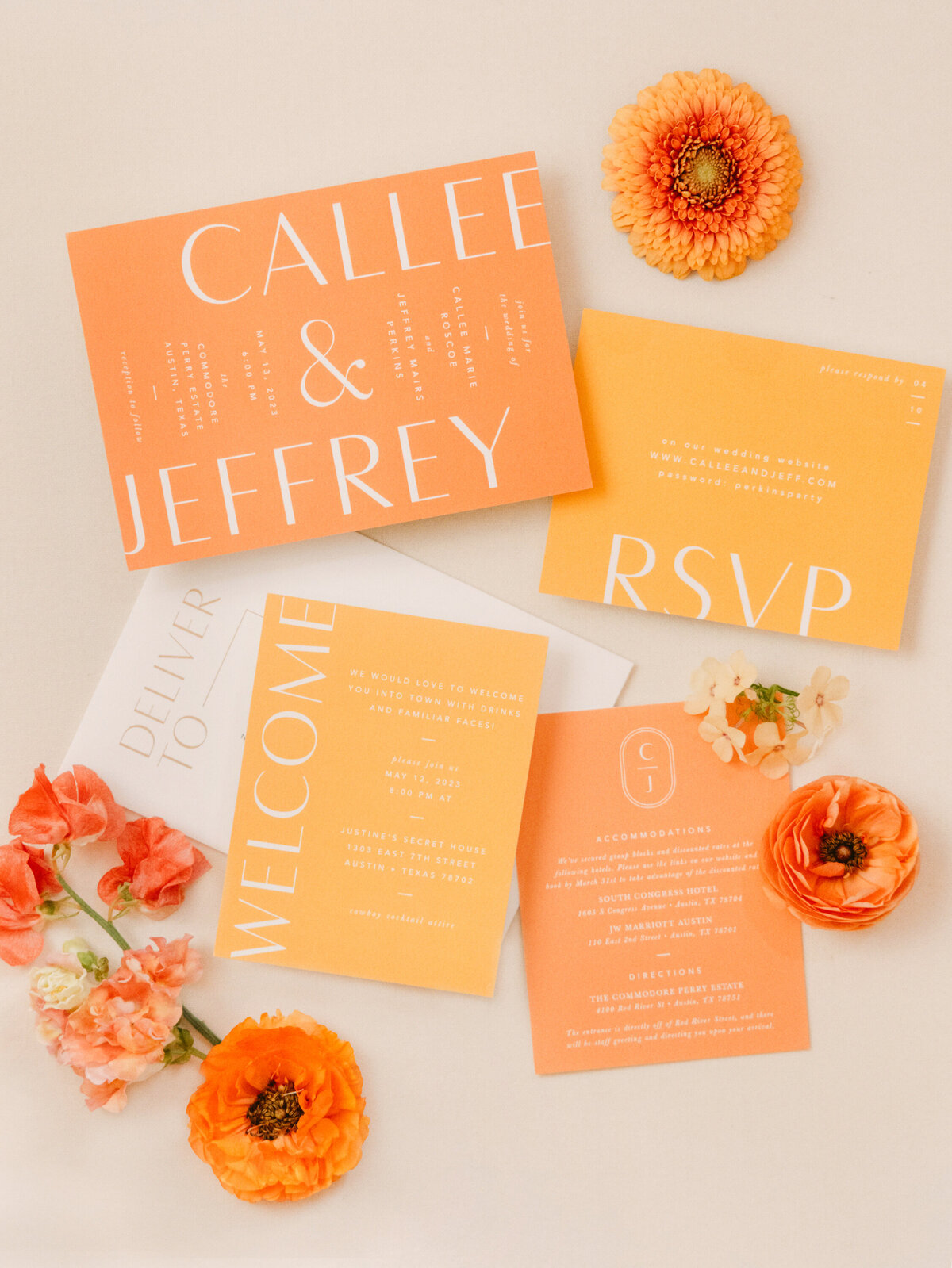 commodore-perry-estate-wedding-spring-invitations-orange-yellow-peach