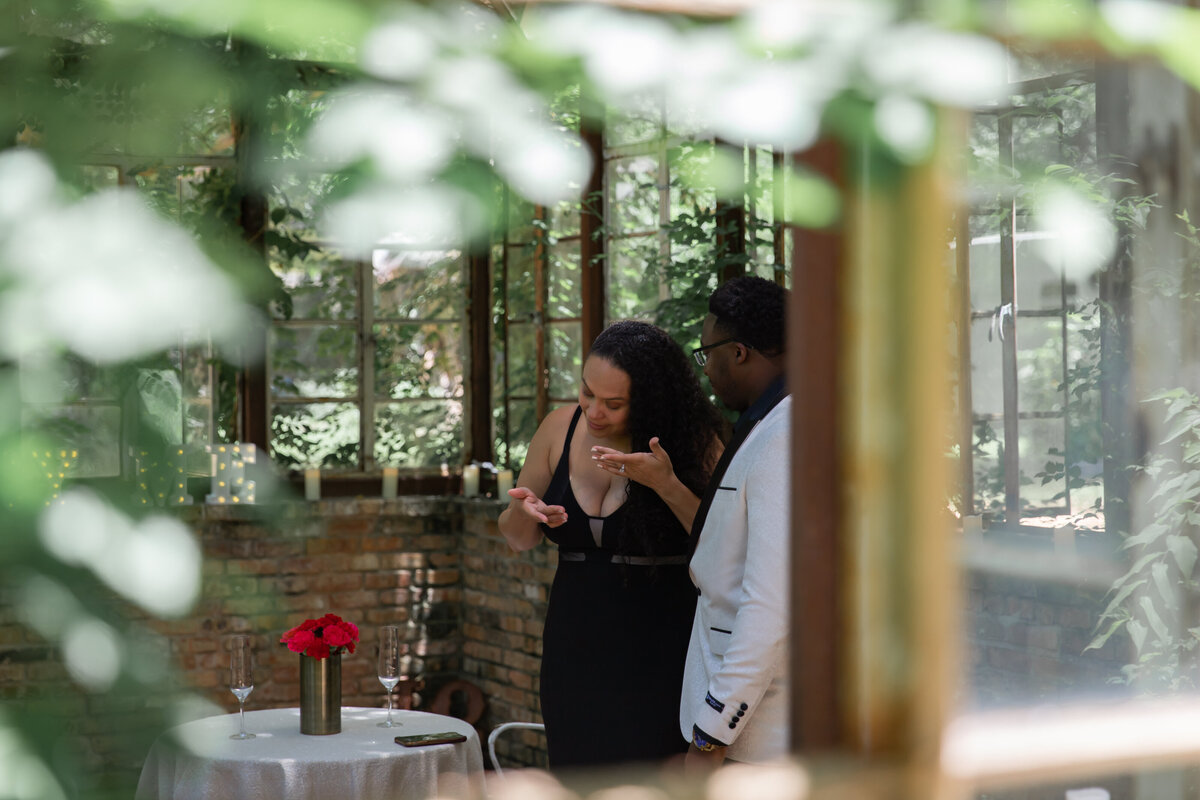 How to plan a proposal in Austin woman wiping tears from her eyes