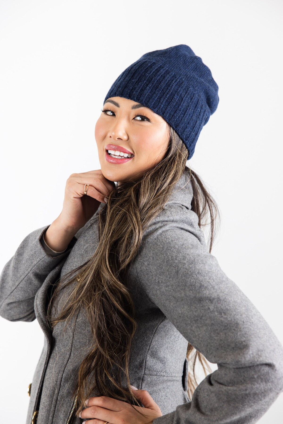 Coastal Cashmere Seattle Beanie Navy 1