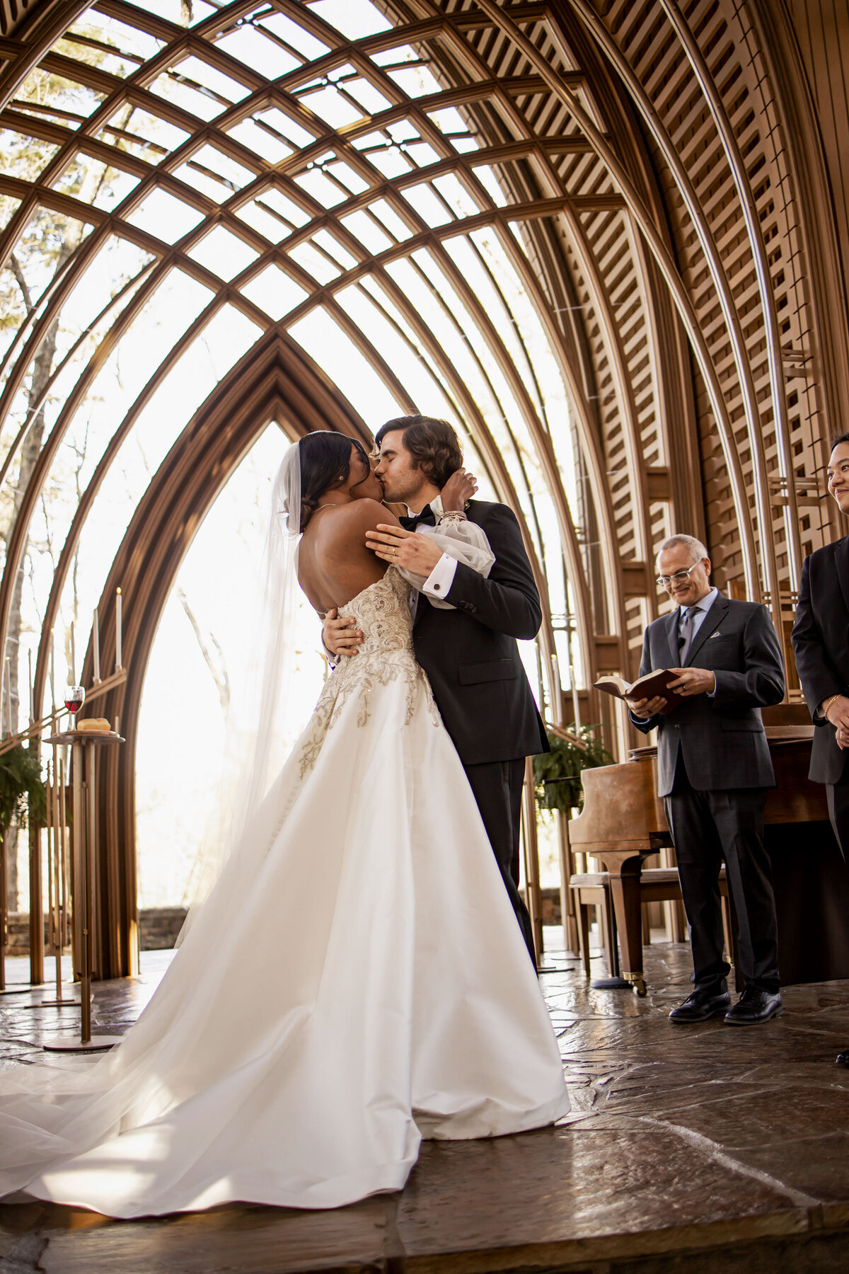 the first kiss and the wedding