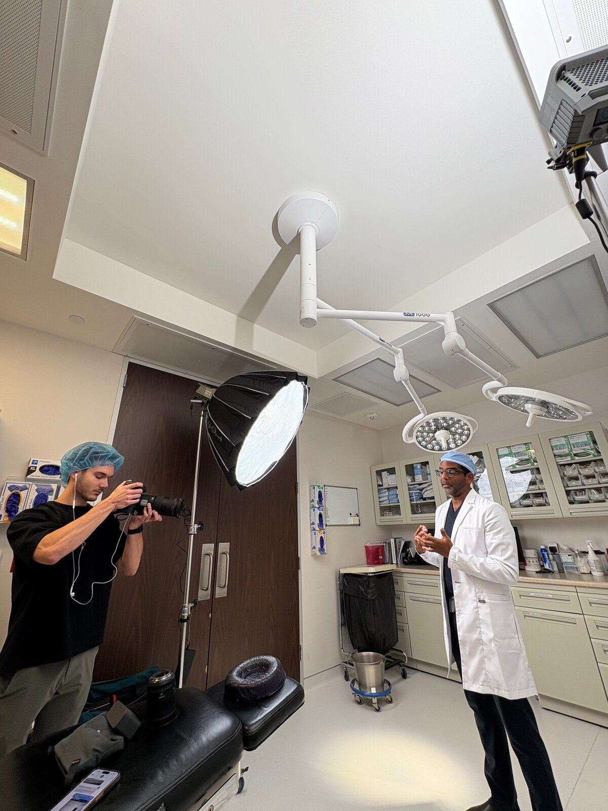 Luma Media crew filming a doctor for a long-form procedure video