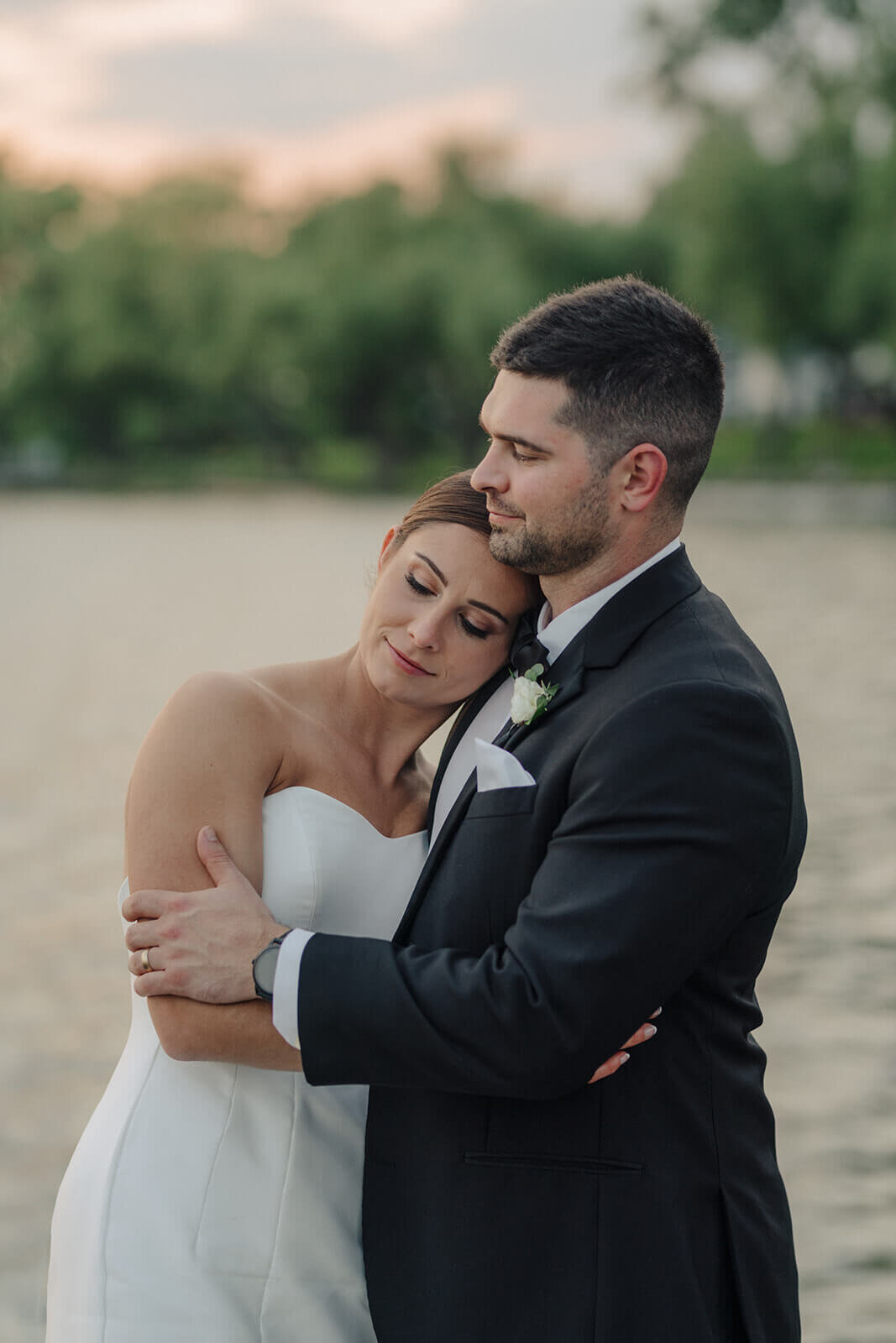 Bridal and groom portraits at Canandaigua Country Club, NY