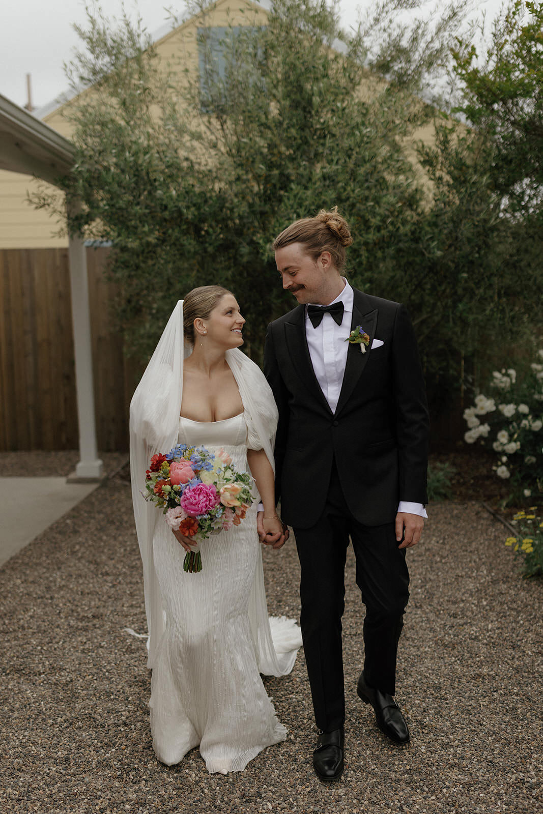 Retro motel chic wedding ceremony at Bodega Los Alamos - 30