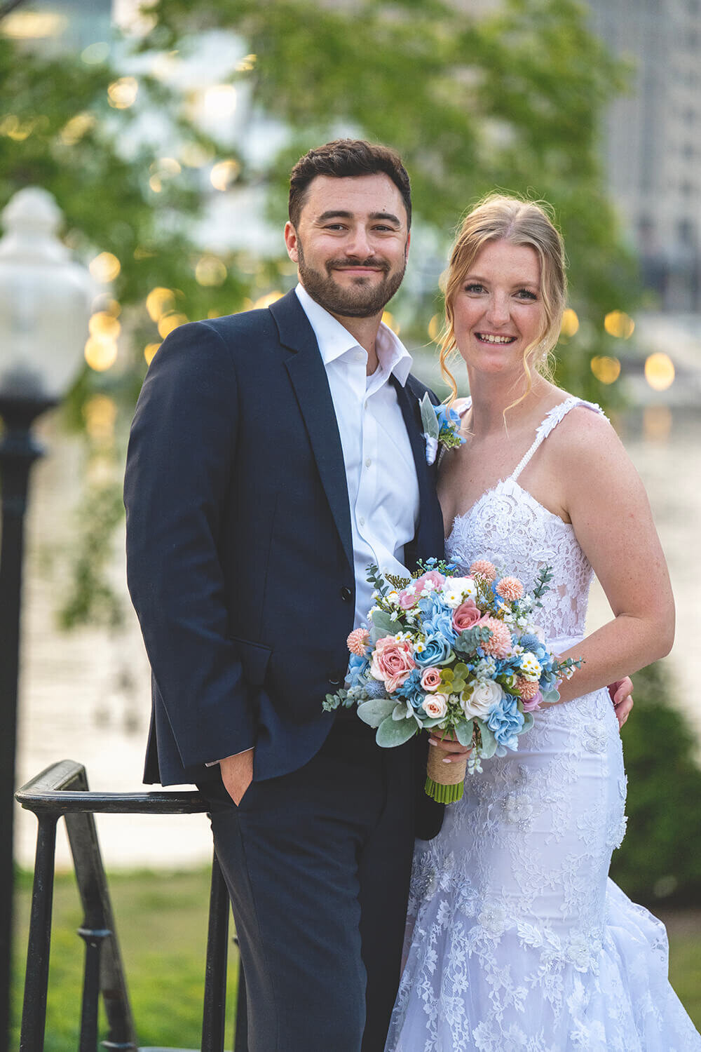 The Standard outdoor downtown Rockford Wedding Photography