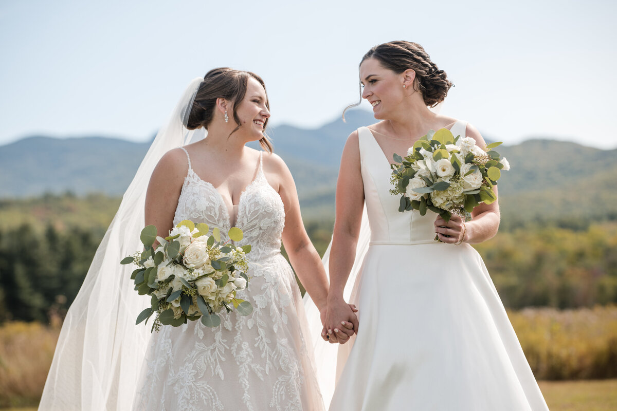 brides at the barn at smuggs