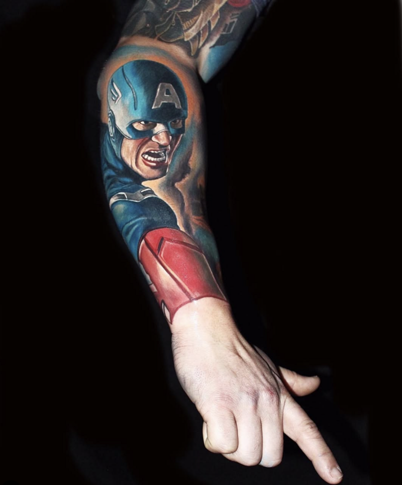 captain america tattoo
