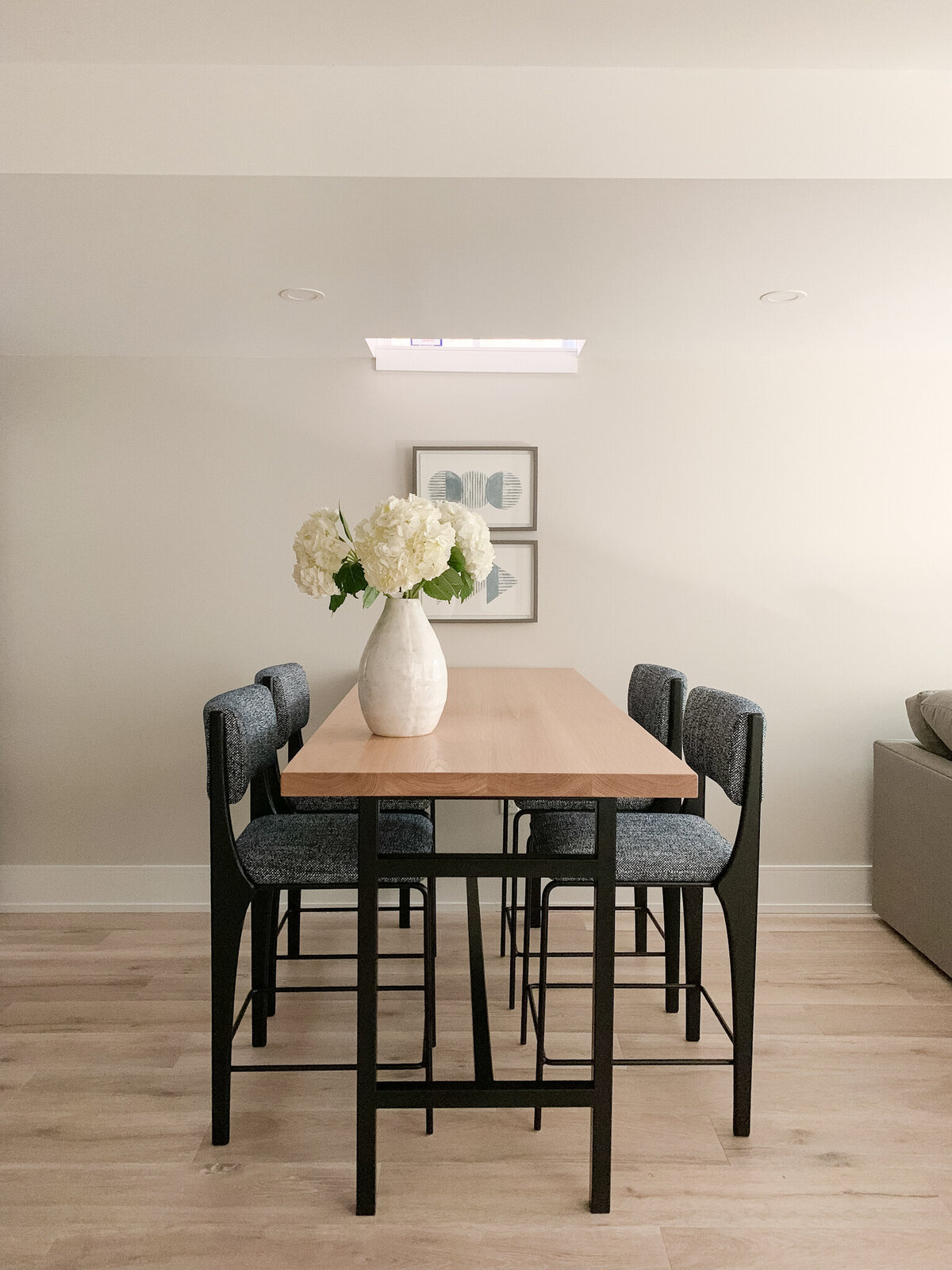 Basement snack table