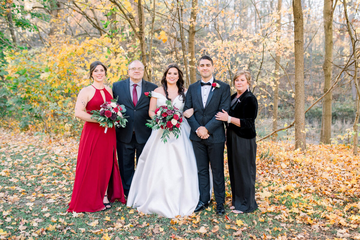 Wedding portrait with family members captured by Toronto wedding photographer