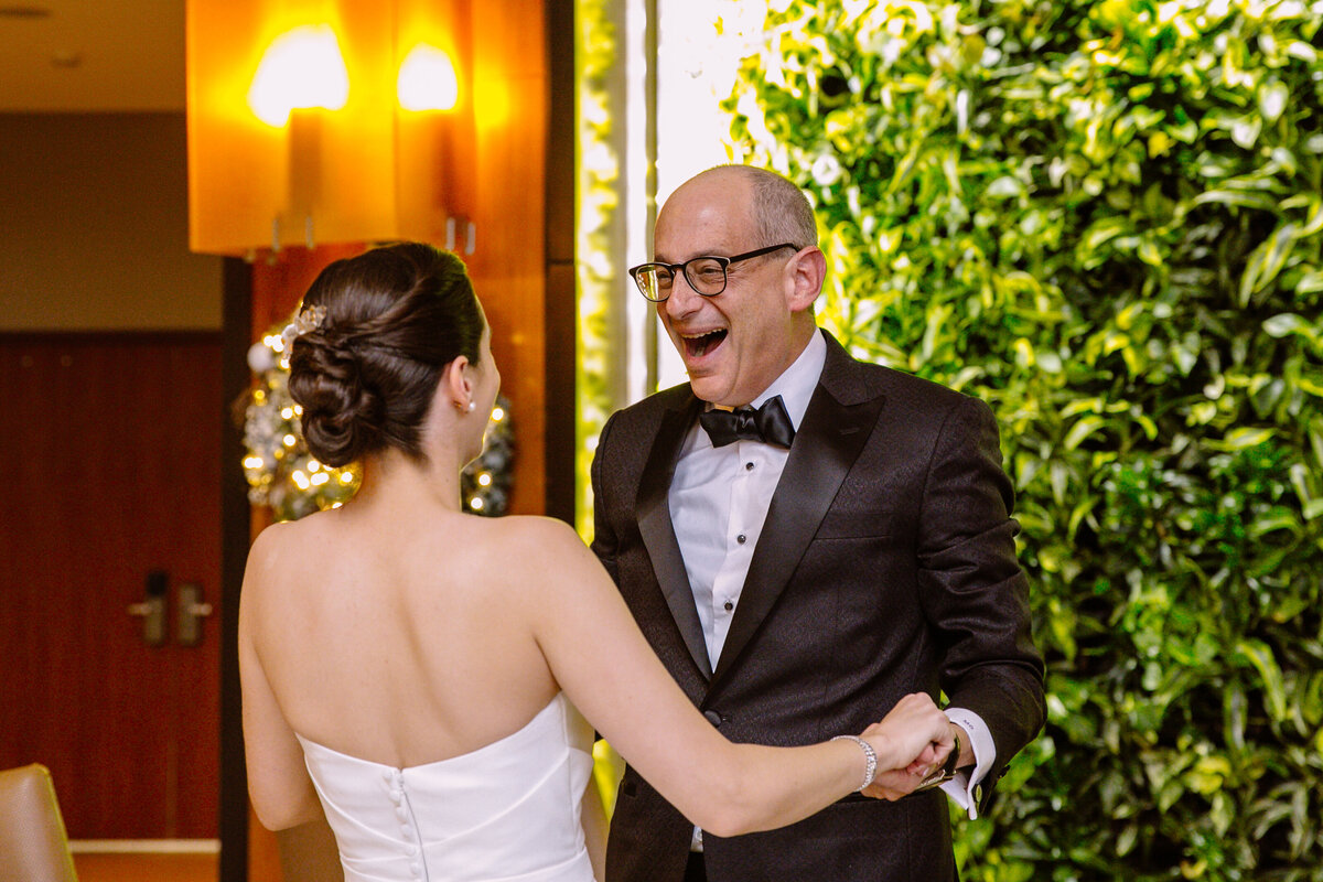 First Look with Dad-Bride and Dad-Wedding Day-NYC-NJ-Brooklyn-Venue-Kate Neal Photography