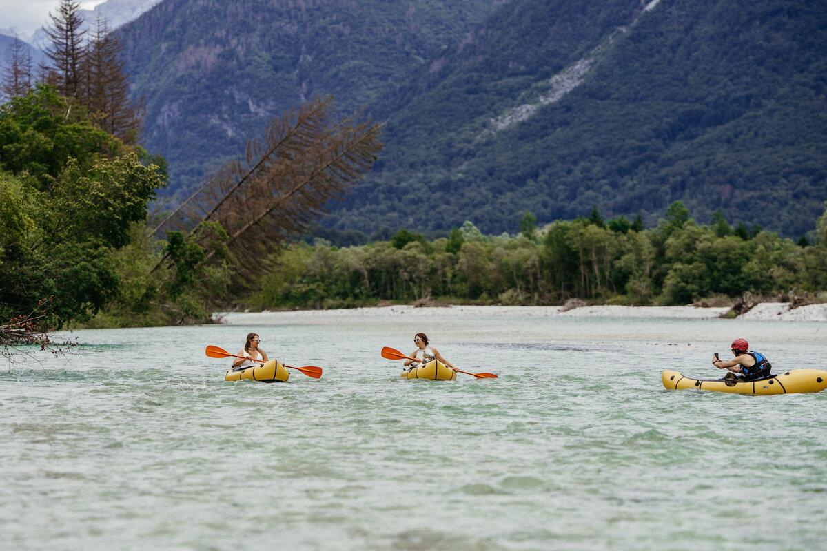 Kayak adventure elopement in Slovenia