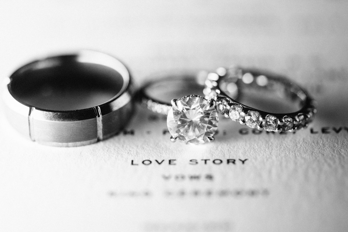Love story wedding rings
