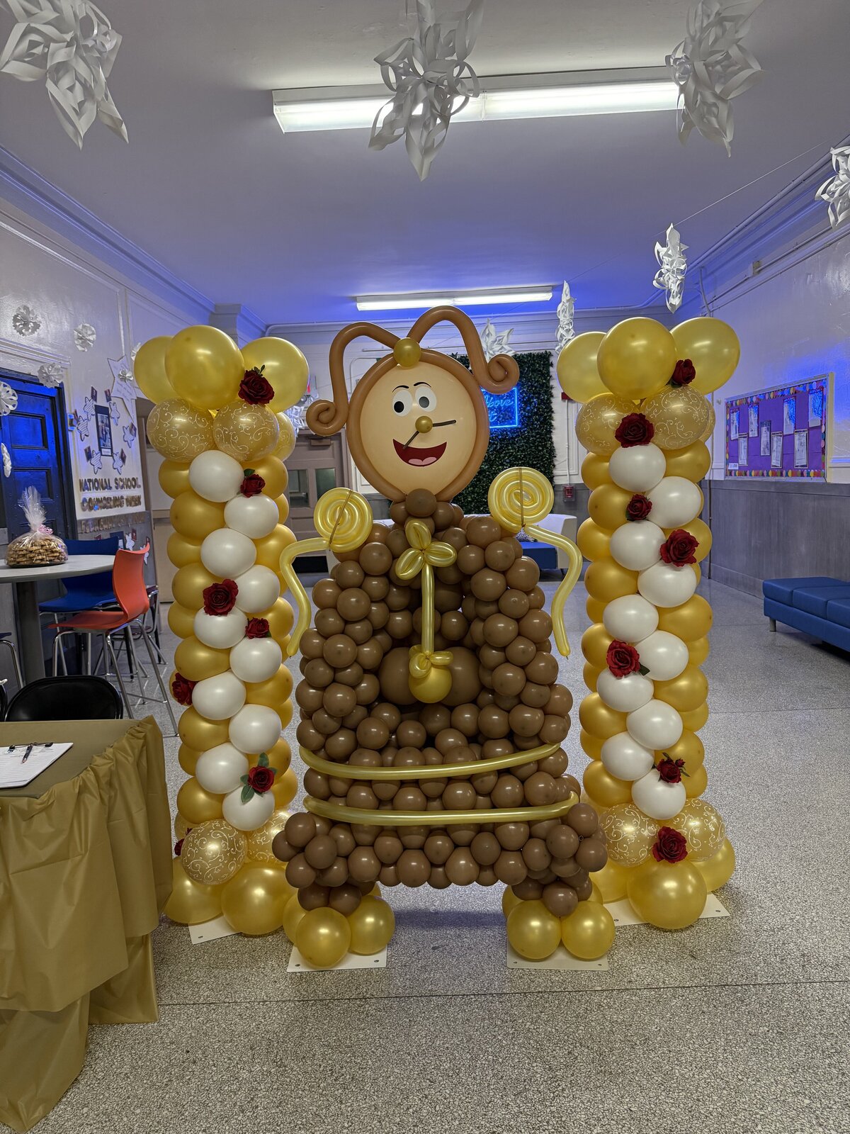 beauty and beast balloon sculpture