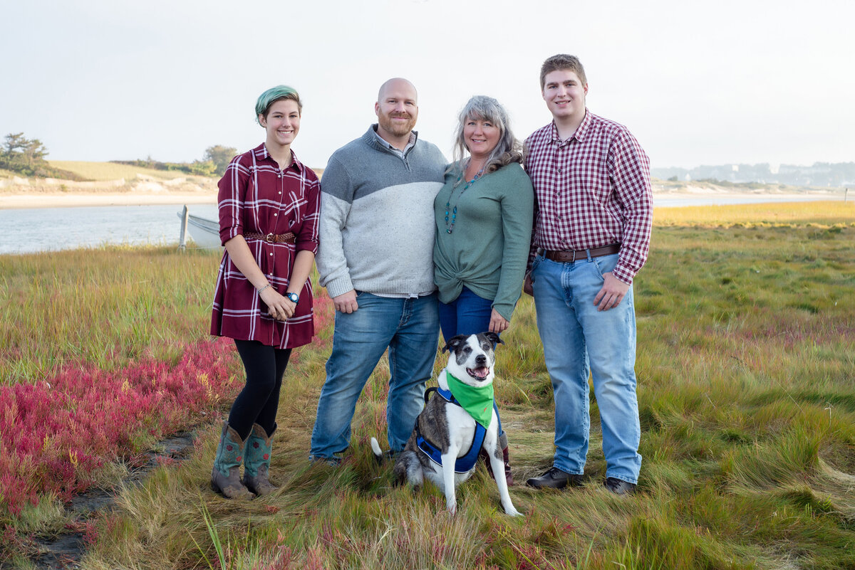 Fall family portrait in Southern Maine