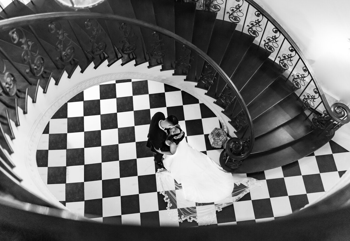 Inside the Historic Swan House Bride & Groom portraits. Photo taken by Chicago + Atlanta Photographer Ella Grace Richards of Forever Love Photography 