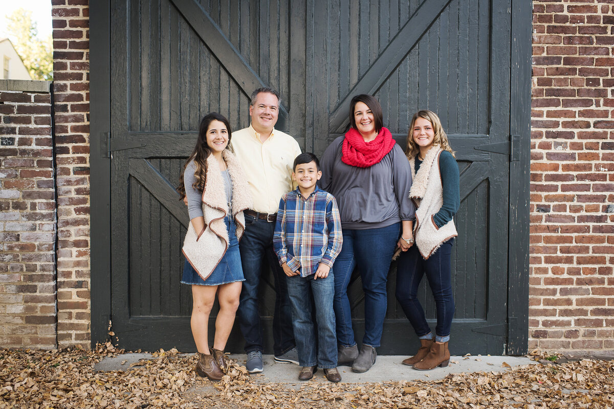 Family smiling together