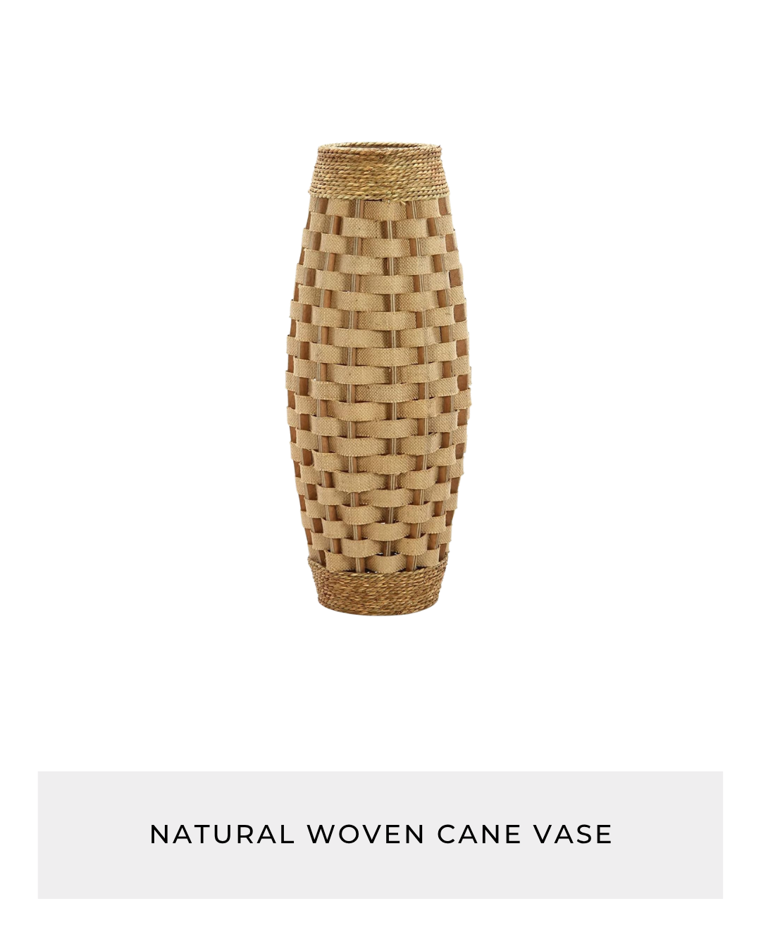 Natural Woven Cane Vase