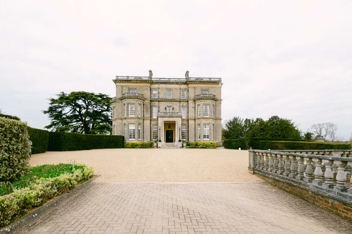 A wedding day photo of the wedding venue Hedsor House in the UK