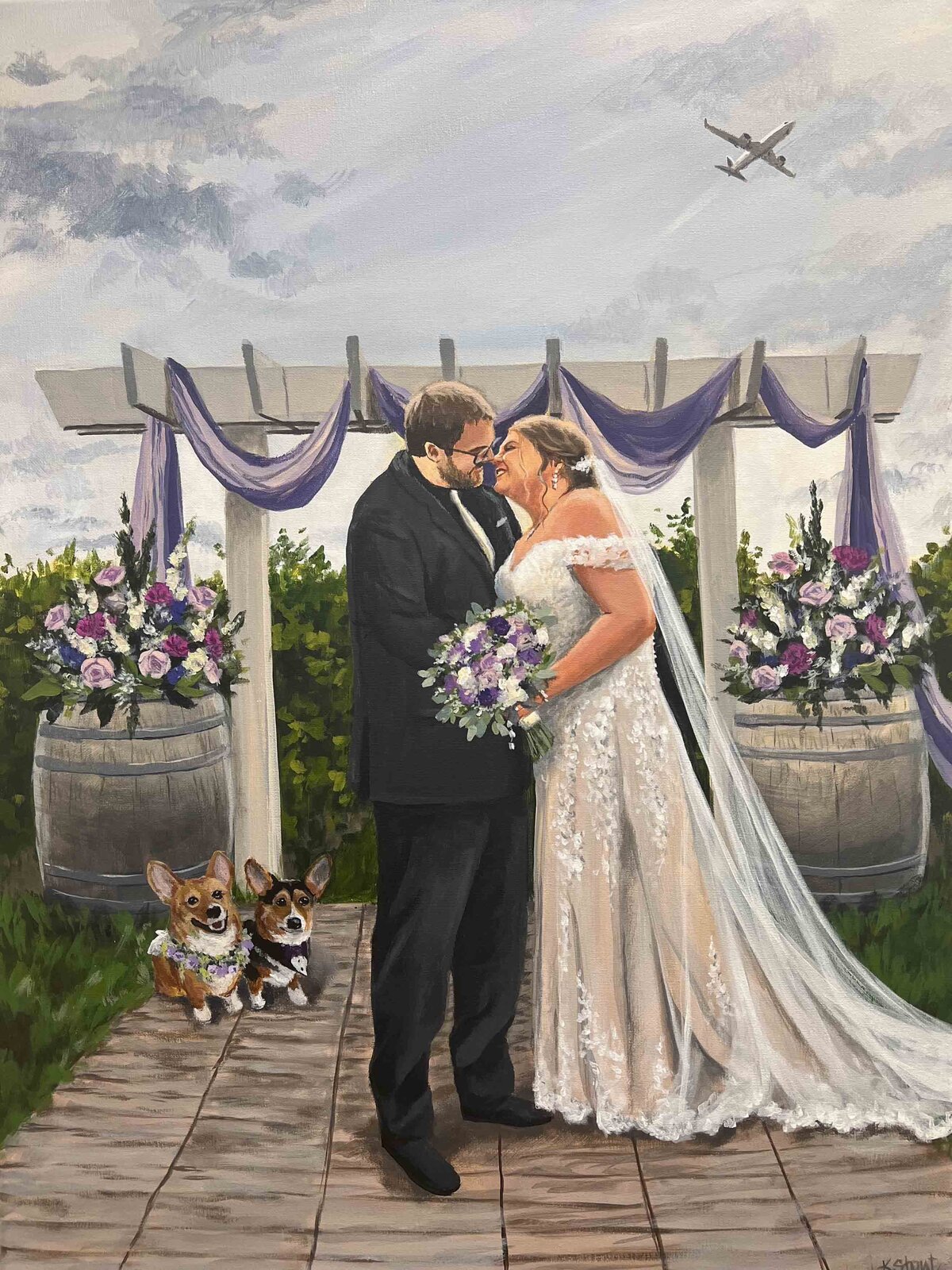 New Prague Minnesota Live Wedding Painting