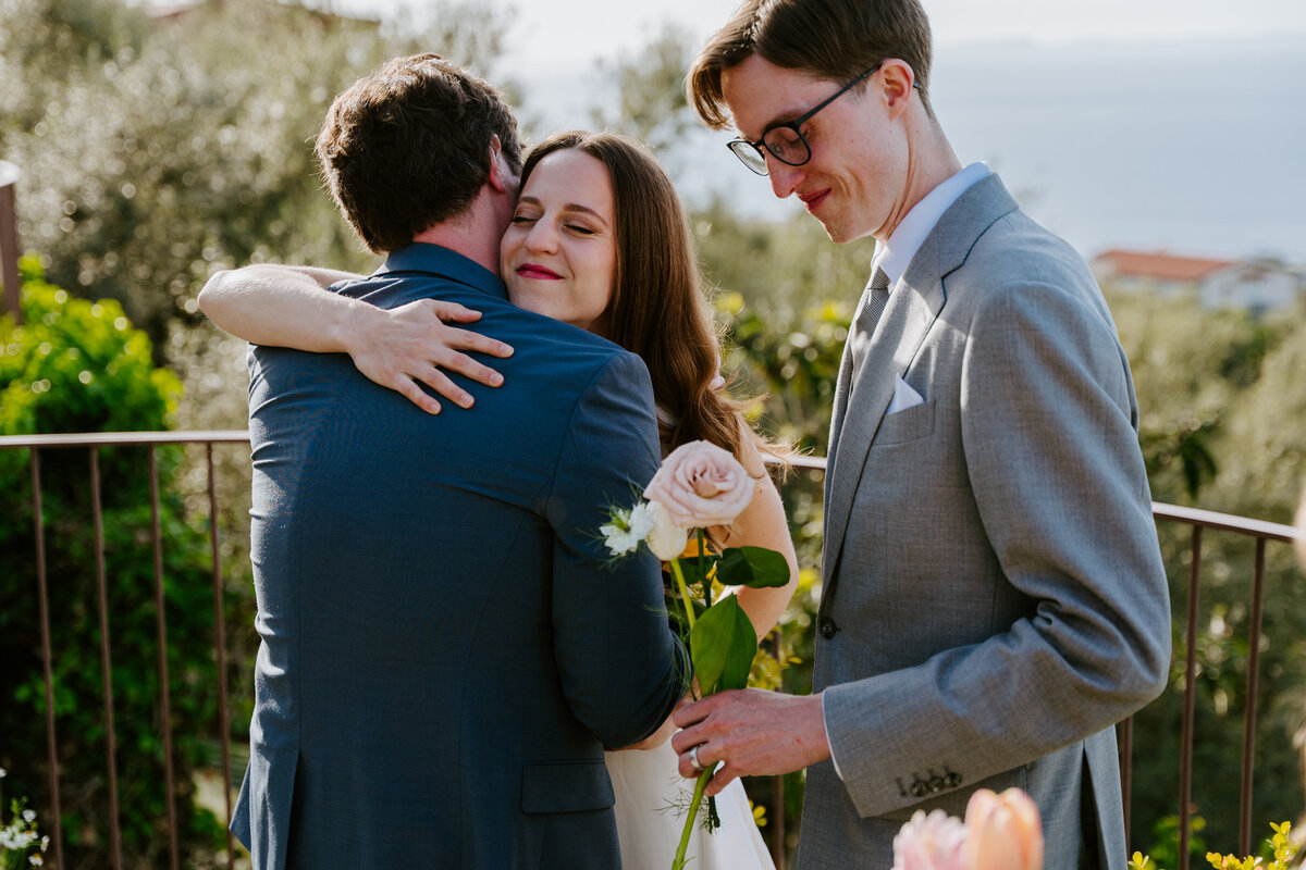 Sorrento villa micro wedding ceremony