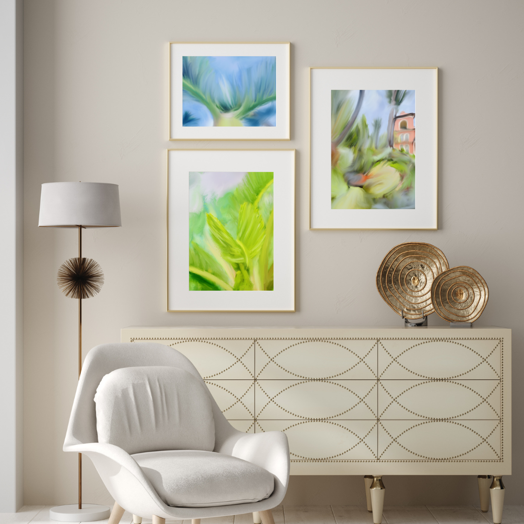 Beige Aesthetic Modern Living Room Gallery Wall Art Poster Frame Mockup Instagram Post