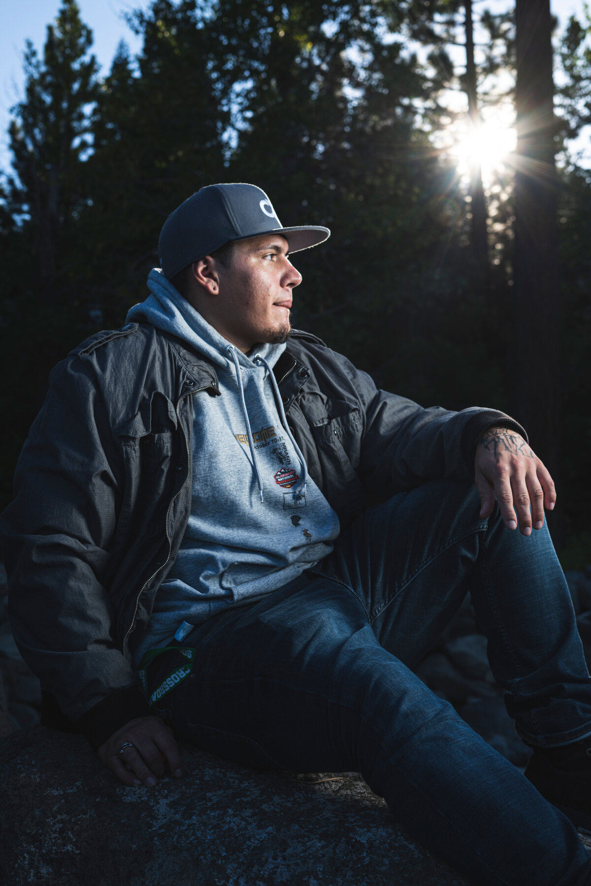 Portrait of Josh at lake Tahoe