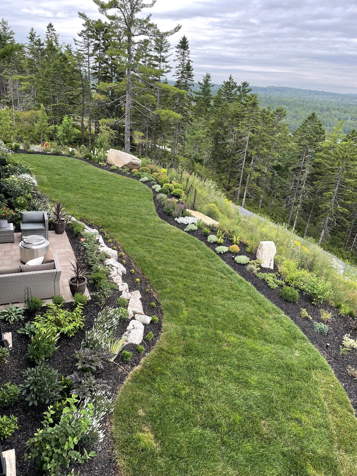 Ground Down Land Management - Halifax Excavation Services - Stone Landscaping Patio Work - sod installation - garden beds & mulch