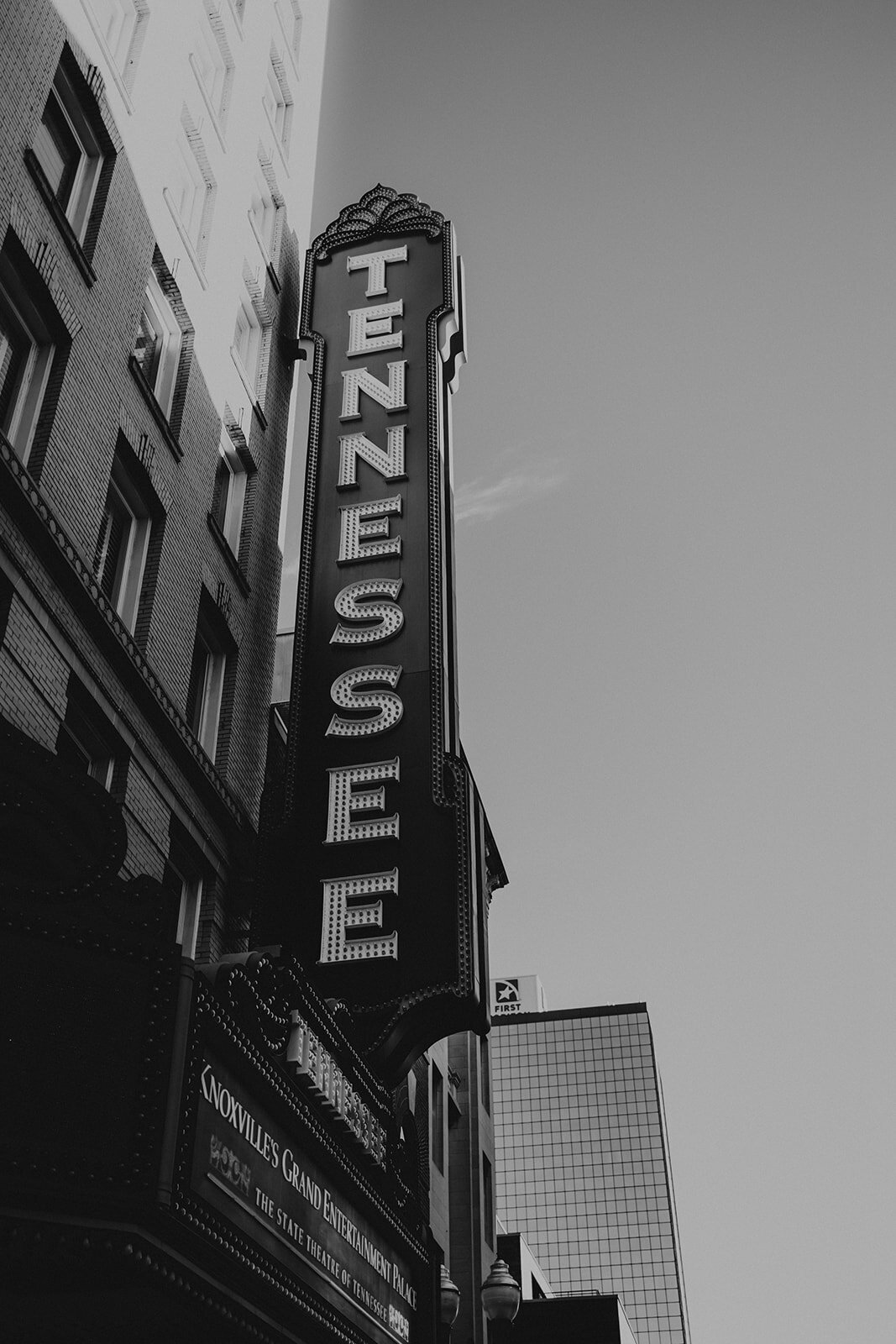 Tennessee theater sign in downtown Knoxville