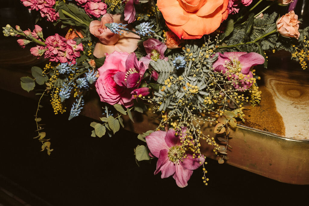 Sophisticated floral arrangement designed to enhance a corporate lobby in Dallas, adding elegance and freshness to the space.