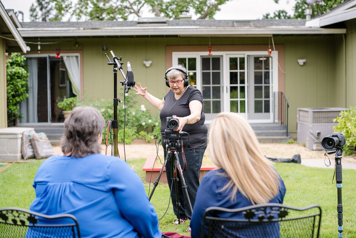 Videographer working