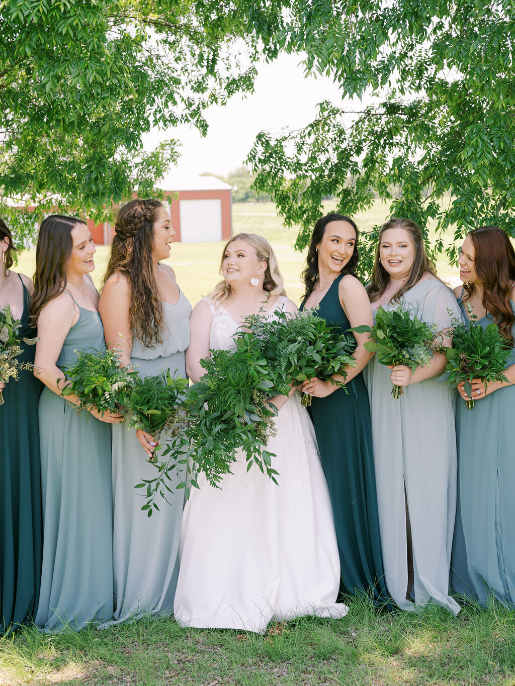 intimate church wedding with greenery-19