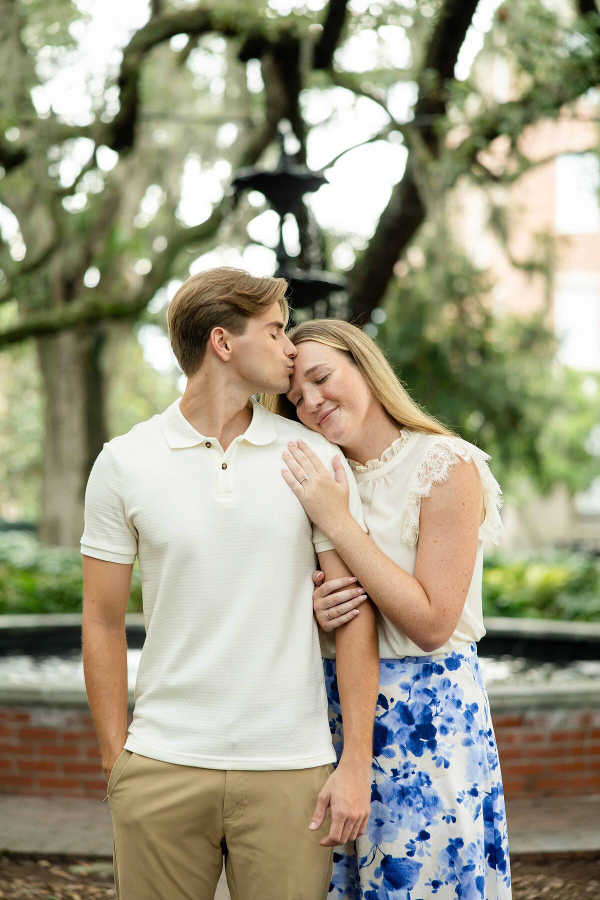 Proposal Photography at Lafayette Square, Savannah GA